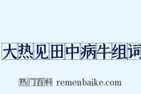 大热见田中病牛组词是什么意思的图片